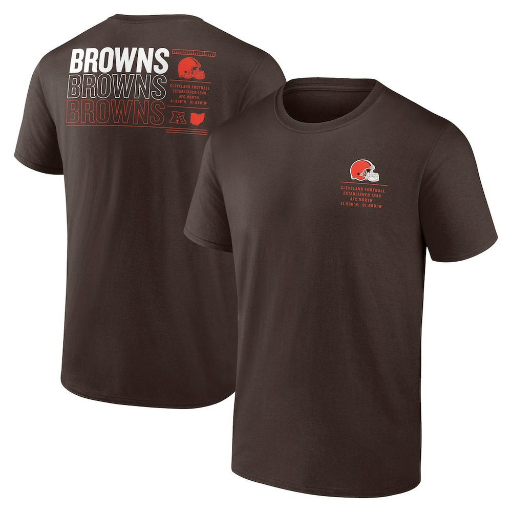 Cleveland Browns Repeat Stats T-Shirt Brown