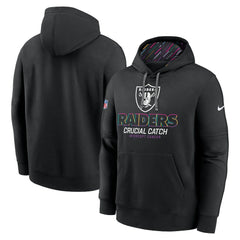 Las Vegas Raiders 2024 NFL Crucial Catch Club Pullover Hoodie Black