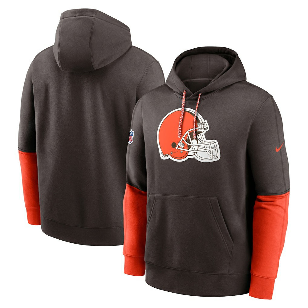 Cleveland Browns 2024 Sideline Club Pullover Hoodie Brown