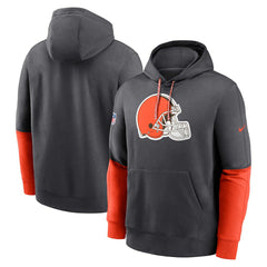 Cleveland Browns 2024 Sideline Club Pullover Hoodie Anthracite