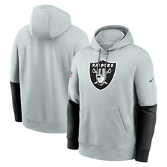 Las Vegas Raiders 2024 Sideline Club Pullover Hoodie Silver