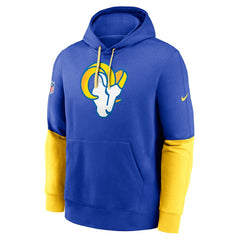 Los Angeles Rams 2024 Sideline Club Pullover Hoodie Royal