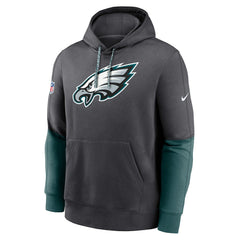 Philadelphia Eagles 2024 Sideline Club Pullover Hoodie Anthracite