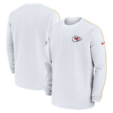 Kansas City Chiefs 2024 Sideline Coaches Long Sleeve Top White