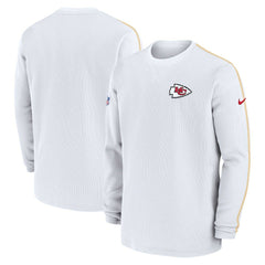 Kansas City Chiefs 2024 Sideline Coaches Long Sleeve Top White