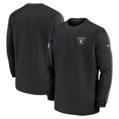 Las Vegas Raiders 2024 Sideline Coaches Long Sleeve Top Black