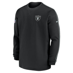 Las Vegas Raiders 2024 Sideline Coaches Long Sleeve Top Black
