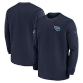 Tennessee Titans 2024 Sideline Coaches Long Sleeve Top Navy