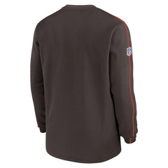 Cleveland Browns 2024 Sideline Coaches Long Sleeve Top Brown
