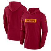 Washington Commanders 2024/25 Sideline Performance Long Sleeve Hoodie T-Shirt Burgundy
