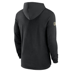New Orleans Saints 2024/25 Sideline Performance Long Sleeve Hoodie T-Shirt Black