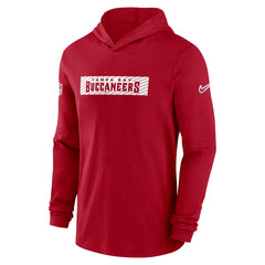 Tampa Bay Buccaneers 2024/25 Sideline Performance Long Sleeve Hoodie T-Shirt Red