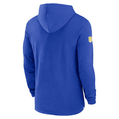 Los Angeles Rams 2024/25 Sideline Performance Long Sleeve Hoodie T-Shirt Royal