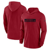Arizona Cardinals 2024/25 Sideline Performance Long Sleeve Hoodie T-Shirt Cardinal