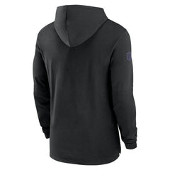 Baltimore Ravens 2024/25 Sideline Performance Long Sleeve Hoodie T-Shirt Black