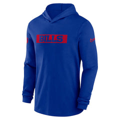 Buffalo Bills 2024/25 Sideline Performance Long Sleeve Hoodie T-Shirt Royal