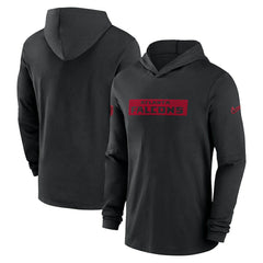 Atlanta Falcons 2024/25 Sideline Performance Long Sleeve Hoodie T-Shirt Black