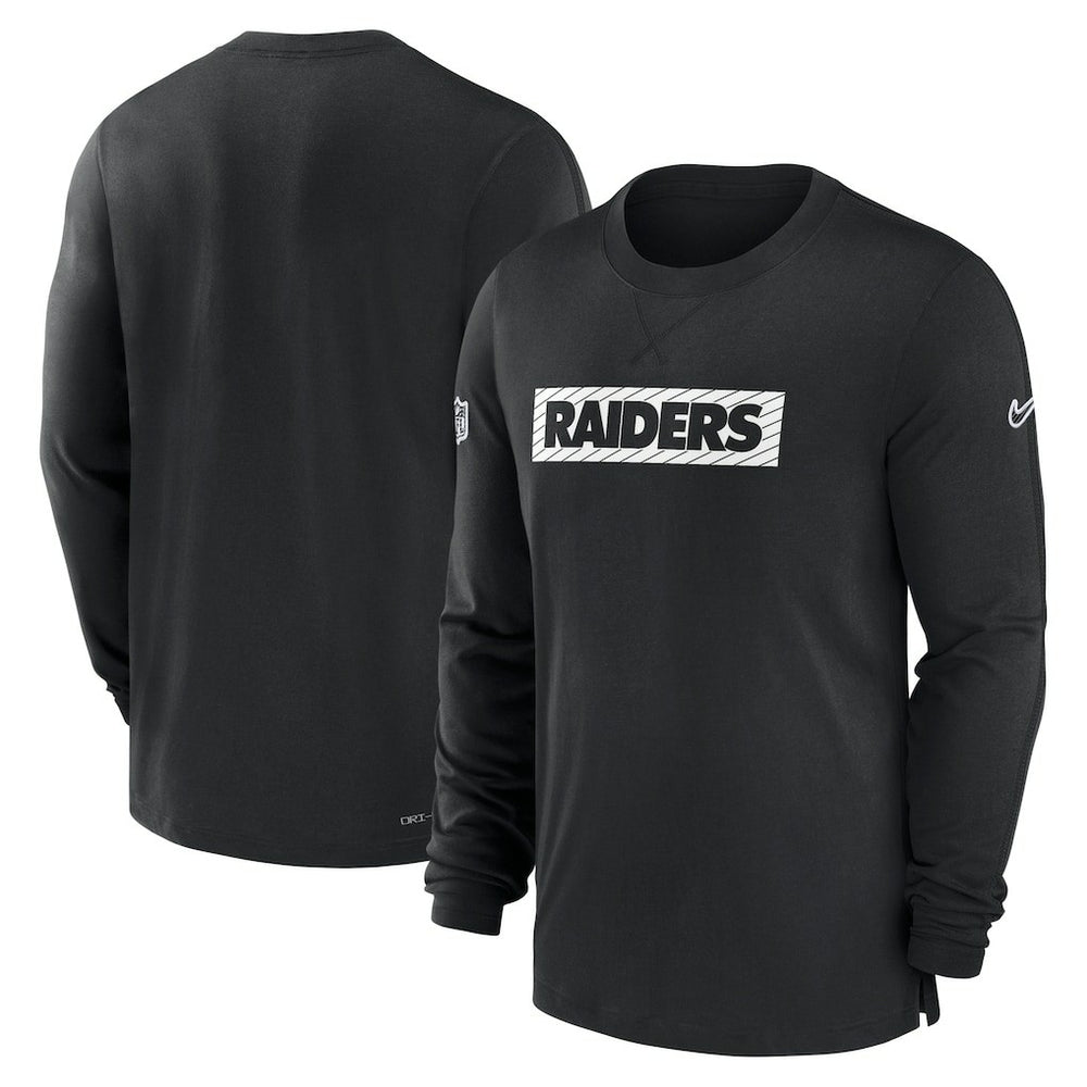 Las Vegas Raiders Sideline Player Performance Long Sleeve T-Shirt Black
