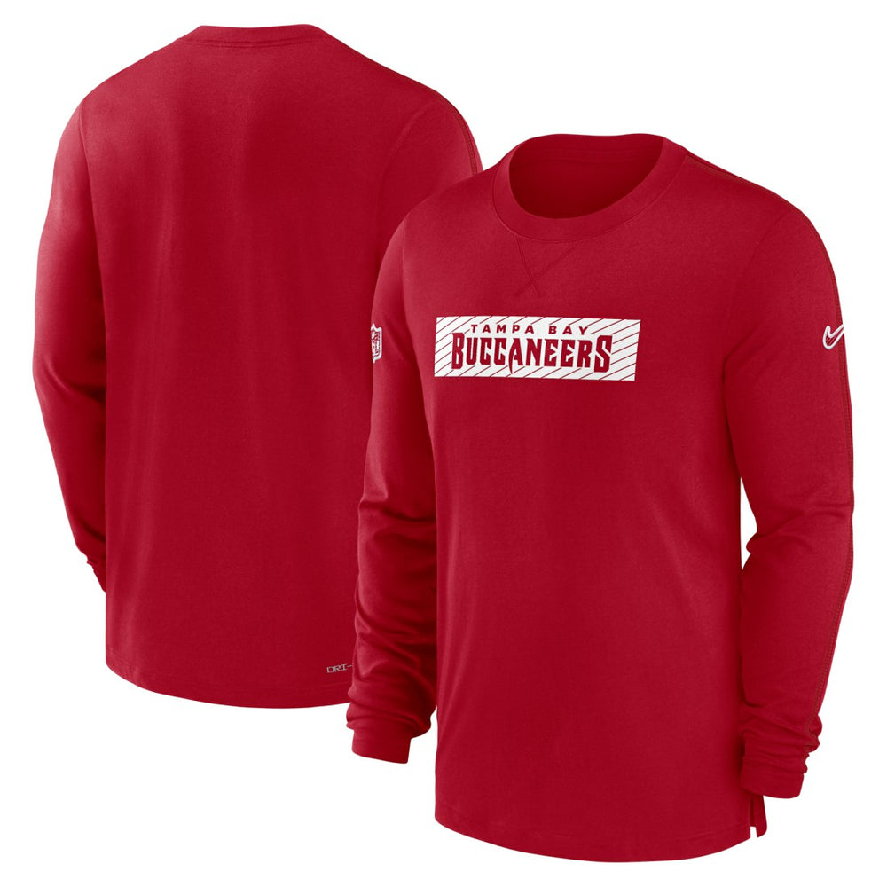 Tampa Bay Buccaneers Sideline Player Performance Long Sleeve T-Shirt Red