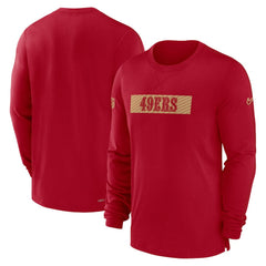 San Francisco 49ers Sideline Player Performance Long Sleeve T-Shirt Scarlet