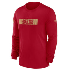San Francisco 49ers Sideline Player Performance Long Sleeve T-Shirt Scarlet