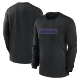 Baltimore Ravens Sideline Player Performance Long Sleeve T-Shirt Black
