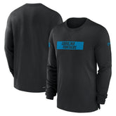 Carolina Panthers Sideline Player Performance Long Sleeve T-Shirt Black