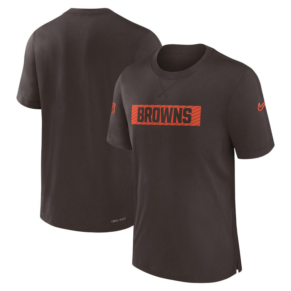 Cleveland Browns Sideline Player Performance T-Shirt Brown