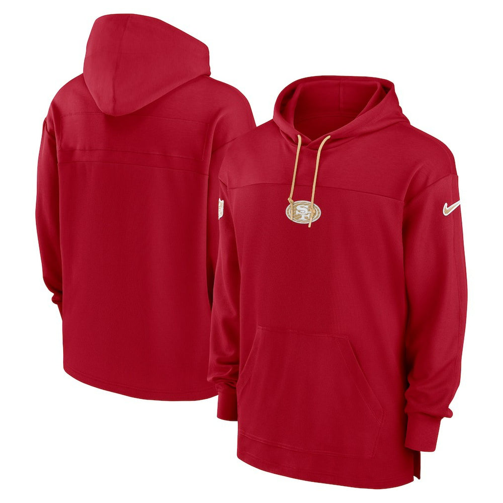San Francisco 49ers Sideline Jersey Performance Pullover Hoodie Scarlet
