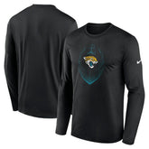Jacksonville Jaguars Icon Legend Performance Long Sleeve T-Shirt Black