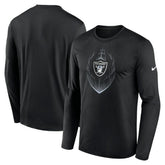 Las Vegas Raiders Icon Legend Performance Long Sleeve T-Shirt Black