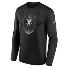 Las Vegas Raiders Icon Legend Performance Long Sleeve T-Shirt Black