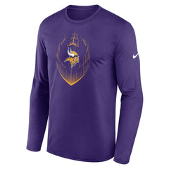 Minnesota Vikings Icon Legend Performance Long Sleeve T-Shirt Purple