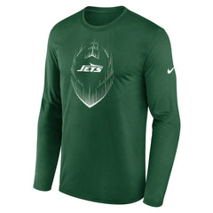 New York Jets Icon Legend Performance Long Sleeve T-Shirt Green