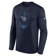Tennessee Titans Icon Legend Performance Long Sleeve T-Shirt Navy