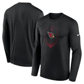 Arizona Cardinals Icon Legend Performance Long Sleeve T-Shirt Black