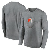 Cleveland Browns Icon Legend Performance Long Sleeve T-Shirt Heather Gray