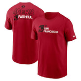 San Francisco 49ers Outline T-Shirt Scarlet