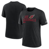 Arizona Cardinals Overlap Lockup Tri-Blend T-Shirt Black