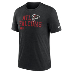 Atlanta Falcons Overlap Lockup Tri-Blend T-Shirt Black