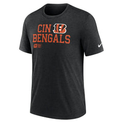 Cincinnati Bengals Overlap Lockup Tri-Blend T-Shirt Black