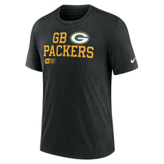 Green Bay Packers Overlap Lockup Tri-Blend T-Shirt Black