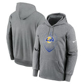 Los Angeles Rams Icon Performance Pullover Hoodie Heather Gray