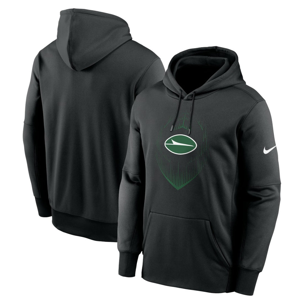 New York Jets Icon Performance Pullover Hoodie Black