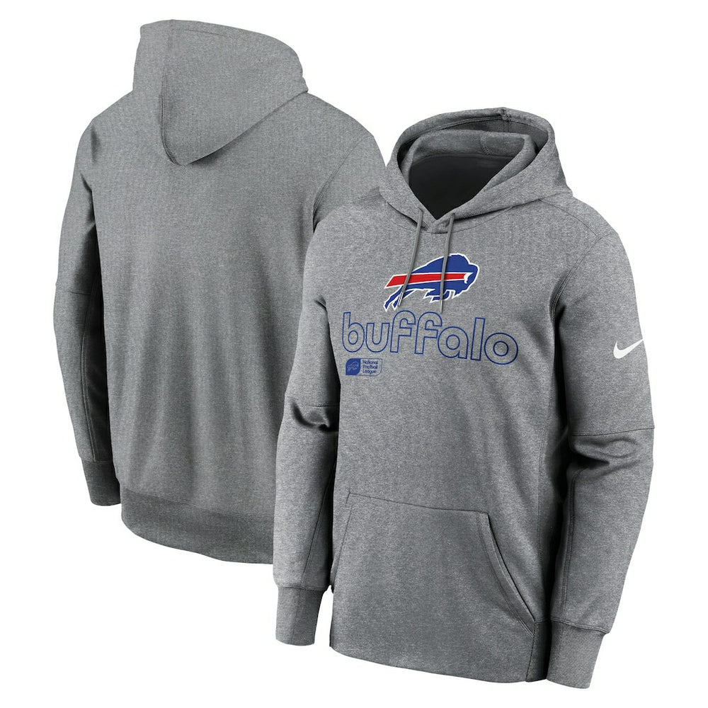Buffalo Bills Performance Pullover Hoodie Heather Gray