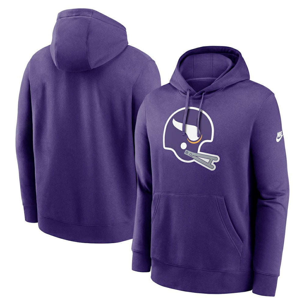 Minnesota Vikings Rewind Club Logo Pullover Hoodie Purple