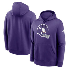 Minnesota Vikings Rewind Club Logo Pullover Hoodie Purple