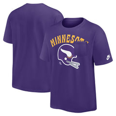 Minnesota Vikings Rewind Heavy Max90 Pocket T-Shirt Purple