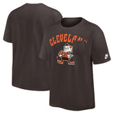 Cleveland Browns Rewind Heavy Max90 Pocket T-Shirt Brown