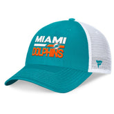 Miami Dolphins Upper Trucker Adjustable Hat Aqua/White